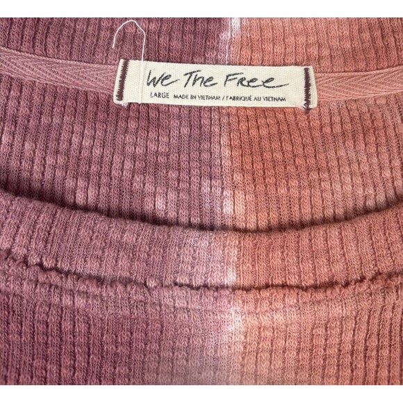 We The Free Top Womens Large Logan ColorblockTie-Dye Long Sleeve Beach Boho - Picture 2 of 9